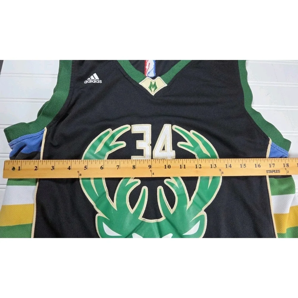 Adidas Milwaukee Bucks Giannis Antetokounmpo Jersey Mens S Black Fear The Deer